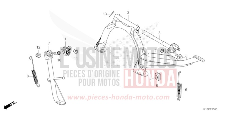 STAND for Forza 350 PEARL SIENA RED (R320) from 2023